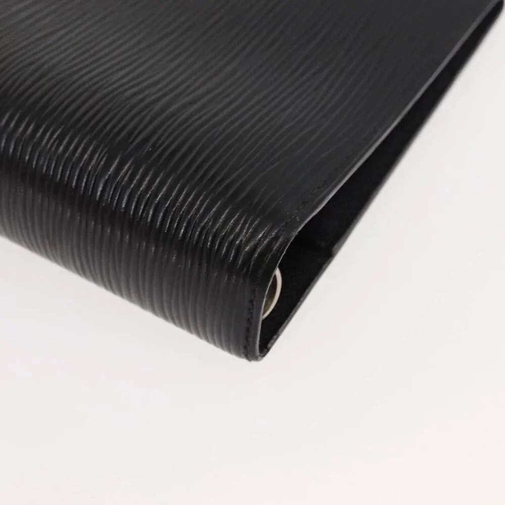 LOUIS VUITTON Epi Agenda MM Day Planner Cover Black R20042 LV Auth am9288